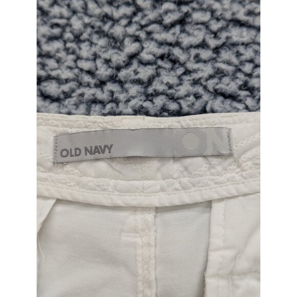 Y2K Revival Old Navy Low Rise Capri Pants Size 4 Boho Retro Beachy Casual White - Picture 12 of 13
